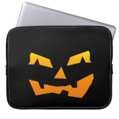 Spooky Jack O Lantern Halloween Pumpkin Face Computer Sleeves
