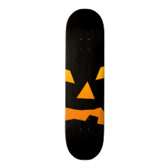 Spooky Jack O Lantern Halloween Pumpkin Face Skateboard Deck