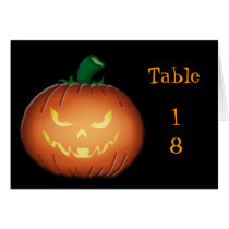 Spooky Jack O Lantern Halloween Table Place Card
