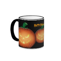 Spooky Jack O Lantern Trio Halloween Coffee Mug