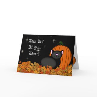 Spooky Kitty and Pumpkin Collection card