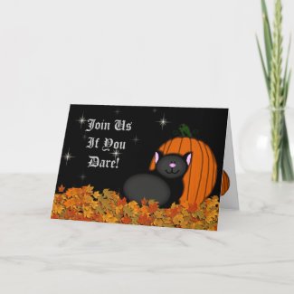 Spooky Kitty and Pumpkin Collection card
