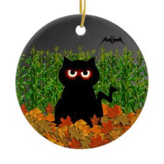 Spooky Kitty Halloween Ornament ornament