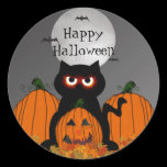 Spooky Kitty Halloween Stickers