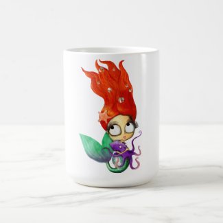 Spooky Mermaid with Octopus Coffee Mugs