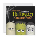 Spooky Monster & Friends Halloween Costume Party Personalized Announcements