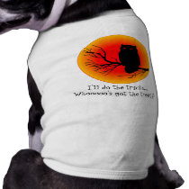 Spooky Owl Dog Tee Shirt