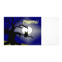 Spooky Owl in Tree Halloween photo cards by DianeCass Spooky Owl in Tree Halloween photo cards
