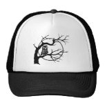 Spooky Owl in Tree Hat