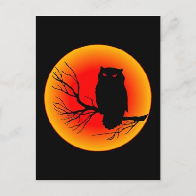 Spooky Owl Post Card