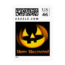 Spooky Pumpkin - Halloween Postage Stamps