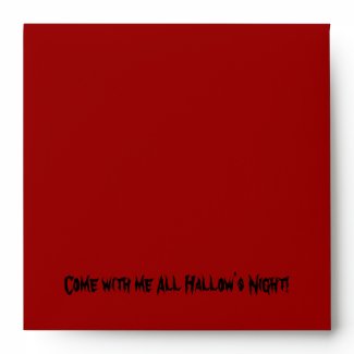 Spooky Skull Red Halloween Party Envelopes envelope