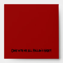 Spooky Skull Red Halloween Party Envelopes