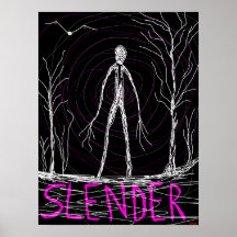 spooky slender man woods print