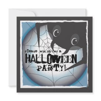 Spooky Spider Full Moon Halloween Party Invitation invitation
