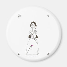 Spooky Spider Girl Fridge Magnet
