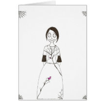 Spooky Spider Girl Greeting Card