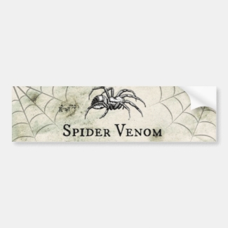 Spooky Spider Venom Halloween Car Bumper Sticker