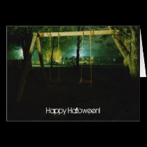 Spooky swingset card cards