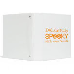 Spooky Typography Binder (1.5 inch), White/Orange