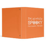 Spooky Typography Binder (1 inch), Orange & White