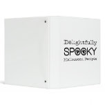 Spooky Typography Binder (1 inch), White & Black