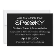 Spooky Typography Halloween Save the Date Invitation