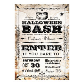 Spooky Vintage Halloween Party Invitation