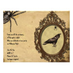 Spooky Vintage Raven Spider Halloween Invitation Spooky Vintage Raven Spider Halloween Invitation
