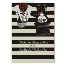 Spooky Wedding Thanks Greeting Cards