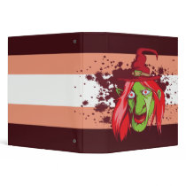 spooky witch notebook binders