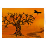 SpookyTree, Raven,greeting card