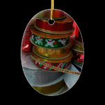 Spools of Christmas Ribbon Ornament