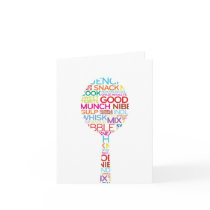 spoon food words note card