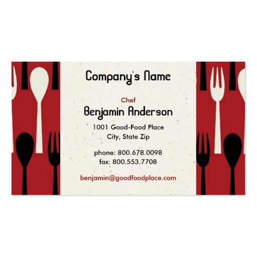 Spoon & Fork Business Card