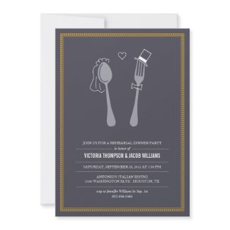 Spoon Hearts Fork Rehearsal Dinner Invitations Spoon Hearts Fork Rehearsal Dinner Invitations
