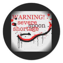 spoon shortage warning sticker