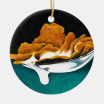 Spoonful of Cereal and Milk Painting Christmas Ornament