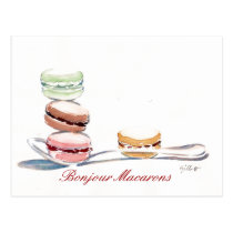 Spoonful of Macarons postcards
