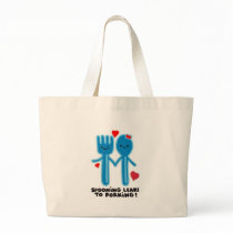 SPOONING LEADS TO FORKING TOTE BAG