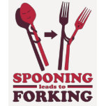 Spooning Leads to Forking Love Romance t-shirts