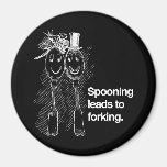 Spooning leads to forking magnets