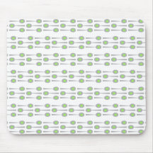 Spoons Pattern, with Green Splat. Mouse Pad