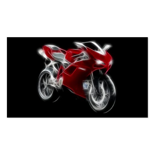Sport Bike Racing Motorcycle Business Card Templates (back side)