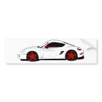 Sport car bumper sticker