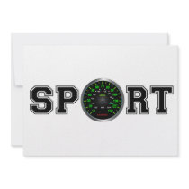Sport (Cool Speed Emblem) Personalized Invite