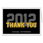 Sport Guy Graduation Thank You Black Gold Cards