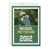 Sport Guy Photo Graduation Party CUSTOM Custom Invitation