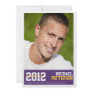 Sport Guy Photo Graduation Party Invitation Purple