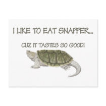 Sport & Hunting Snapping Turtle Fishing Eating Postcard